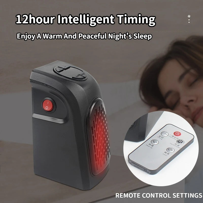 Purilite Select Portable Electric Heater – Compact Plug-In Wall Heater with Remote Control for Home & Office
