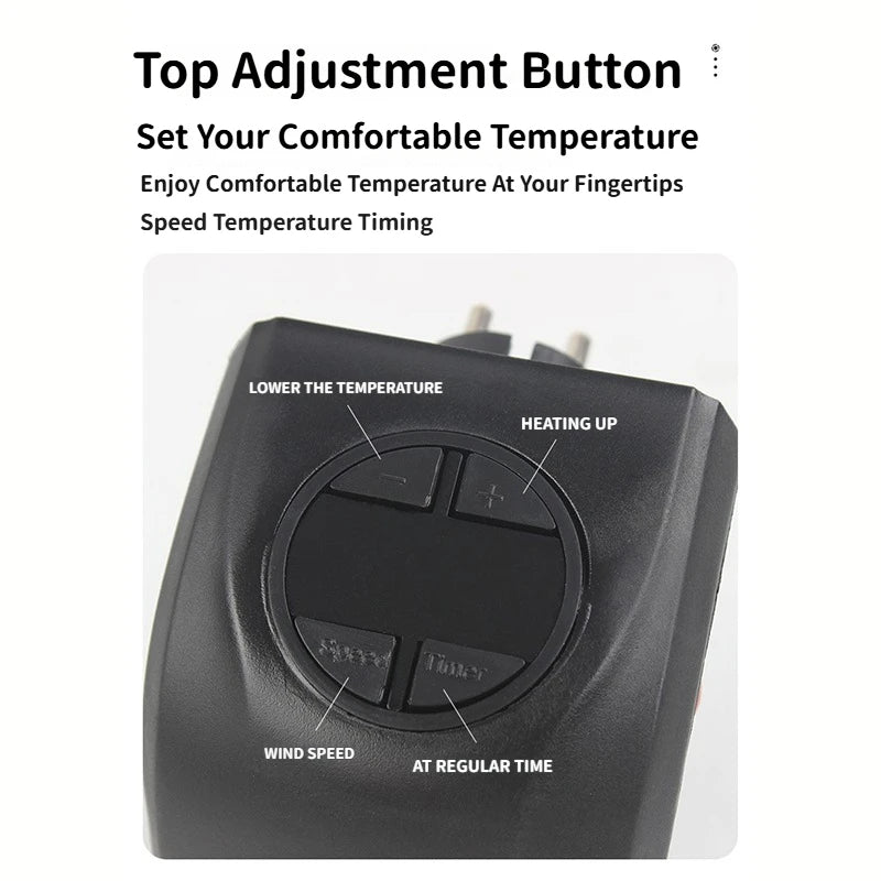 Purilite Select Portable Electric Heater – Compact Plug-In Wall Heater with Remote Control for Home & Office