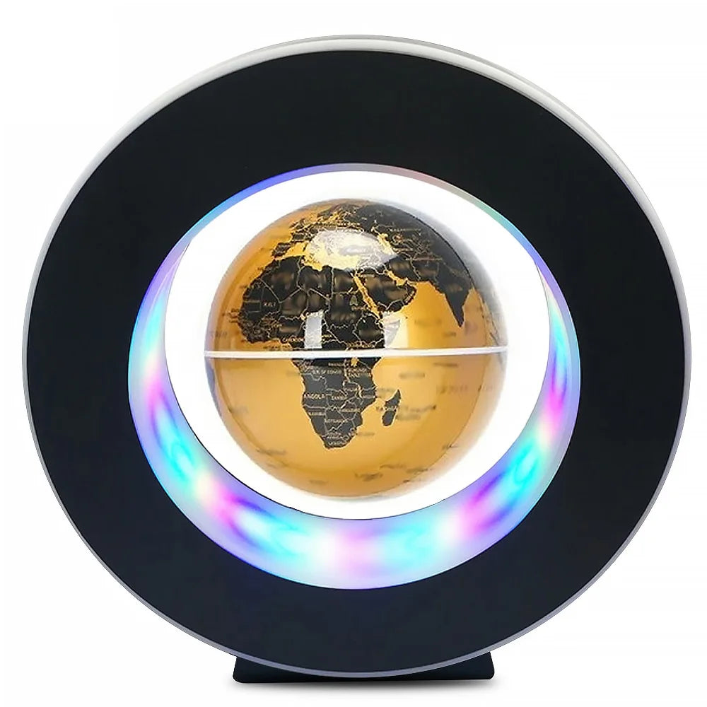 Purilite Select Floating Globe LED Lamp – Magnetic Suspension Rotating Levitating Globe Lamp – Multicolor Anti-Gravity Rotating World Map – Floating Globe with LED Light - PuriLite