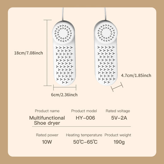 Purilite Select Household USB Timer Shoe Dryer - PuriLite