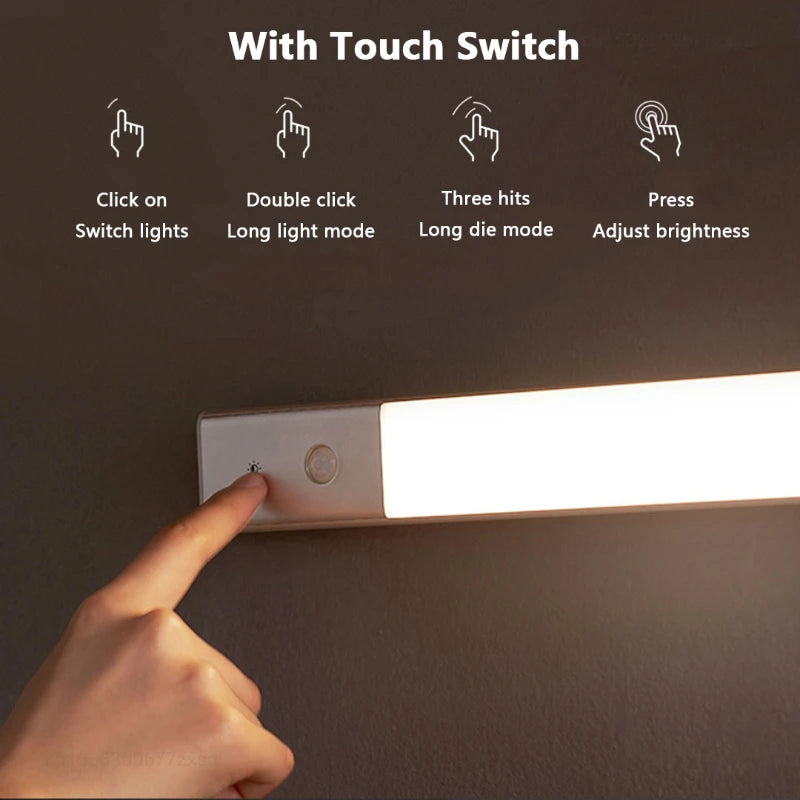 EZVALO Wireless Sensor Light Automatic Smart Induction Night Light Wardrobe Lamp Staircase Backlight for Dormitory LED - PuriLite
