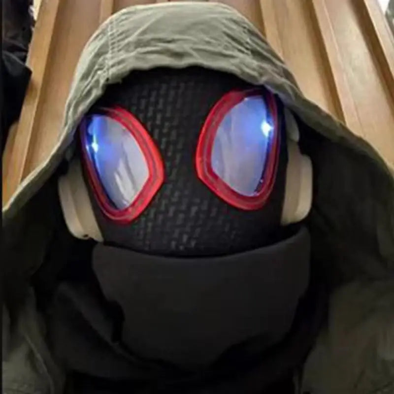 Purilite Select Moving Eye Spiderman Electronic Mask – 1:1 Cosplay Headgear with Remote Control