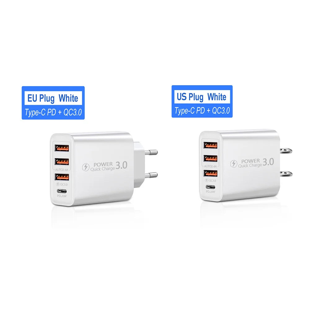 Purilite Select 4-Port 20W Fast Charger