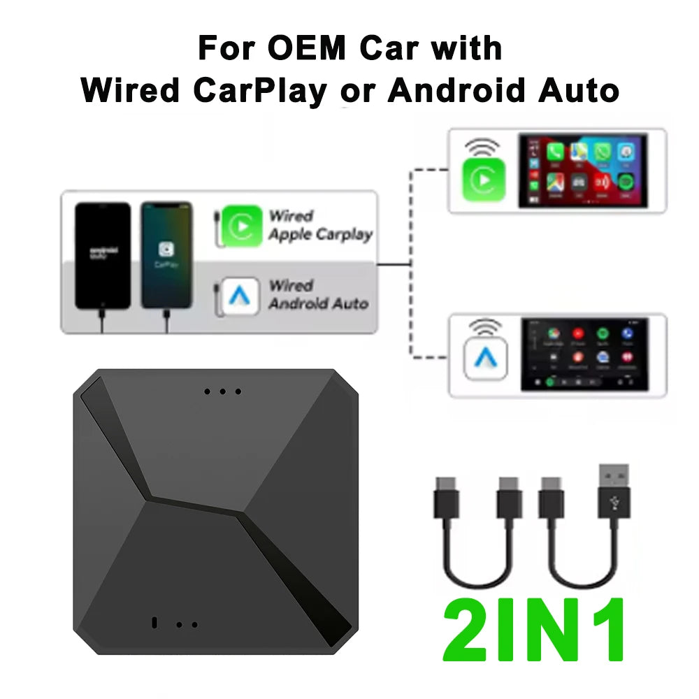 Android 13 TV Box Smart CarPlay Ai Box Wifi Wireless Android Auto Built-in Play Store For YouTube Netflix OEM CarPlay Cars