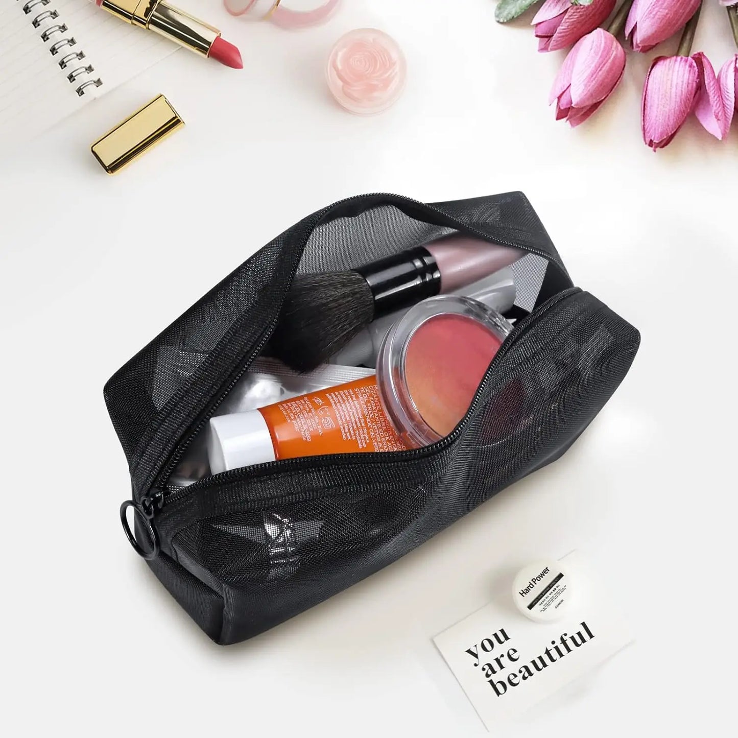 Purilite Select 3-Pack Mesh Cosmetic Bag Set