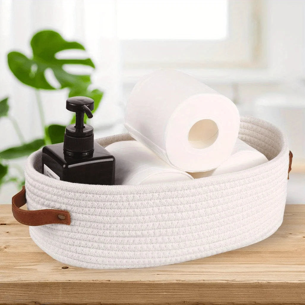 Purilite Select Oval Woven Bathroom Storage Basket