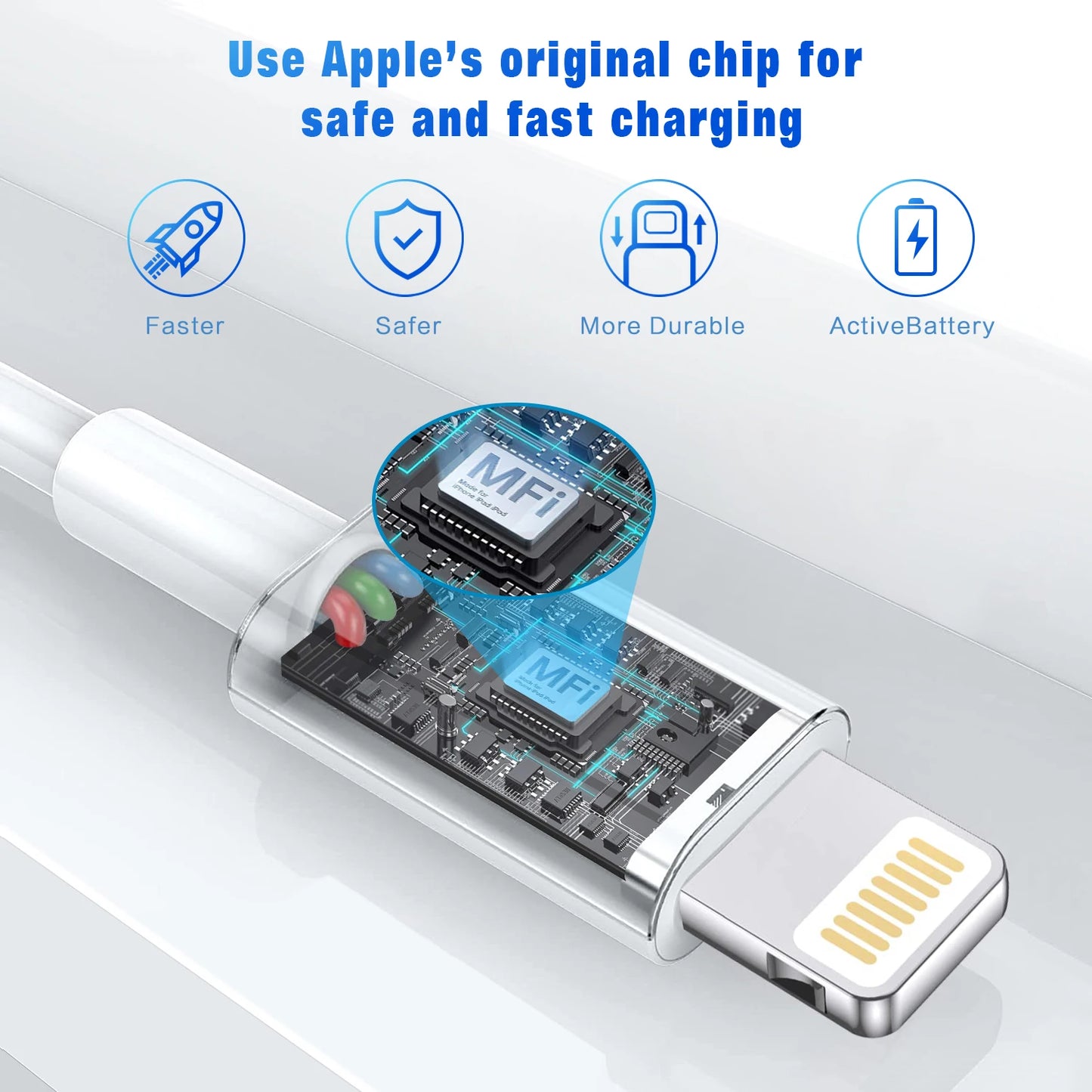 Purilite Select – 3A USB Charging & Data Sync Cable for iPhone