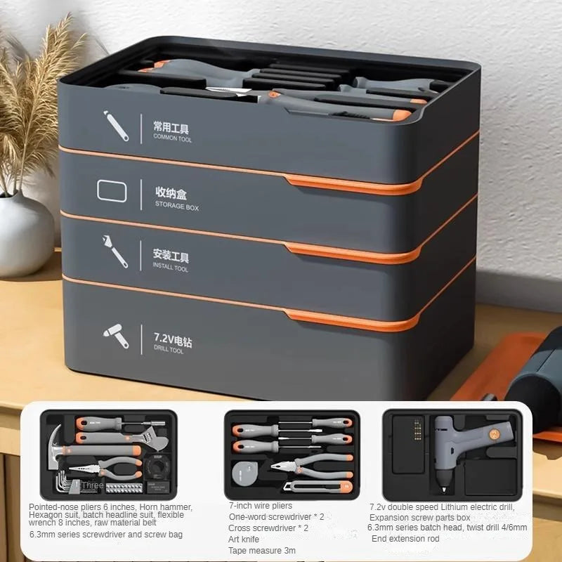 🔧 Purilite Select™ 108-Piece Household Hand Tool Set