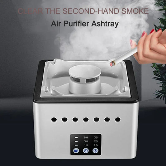 Purilite Select 2-in-1 Air Purifier Ashtray with Negative Ion Air Cleaner – Portable Smoke Reduction Device for Home, Office & Car
