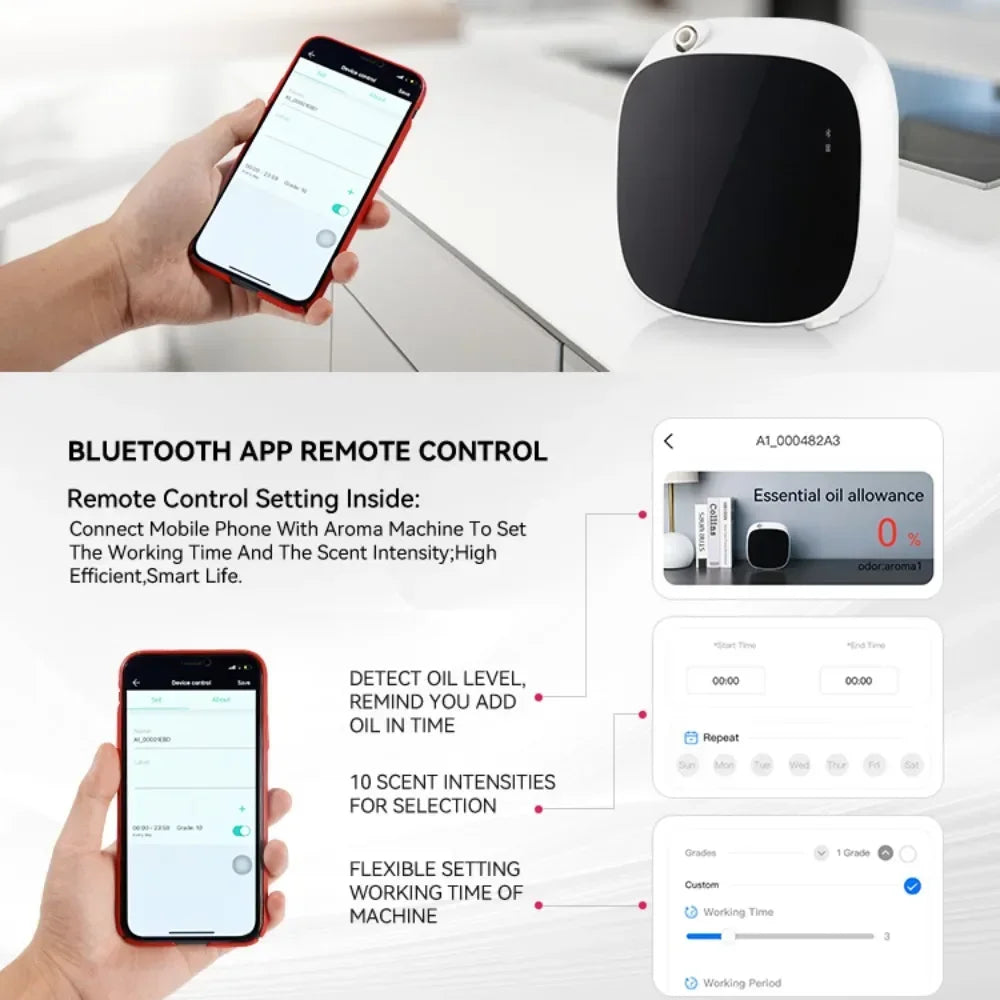 Purilite Select Smart 100 mL Fragrance Oil Diffuser – Battery‑Operated with App Control for Home, Office & Restroom