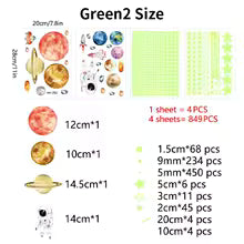 Purilite Select Luminous Moon & Stars Wall Stickers