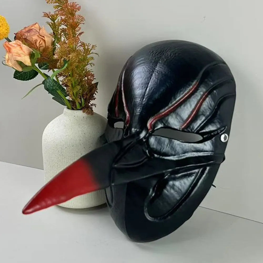 Purilite Select Halloween Red Bird Beak Mask Handcrafted Full Face Resin Cosplay Mask
