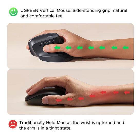 🖱️ Purilite Select – Vertical Wireless Ergonomic Mouse 2.4G