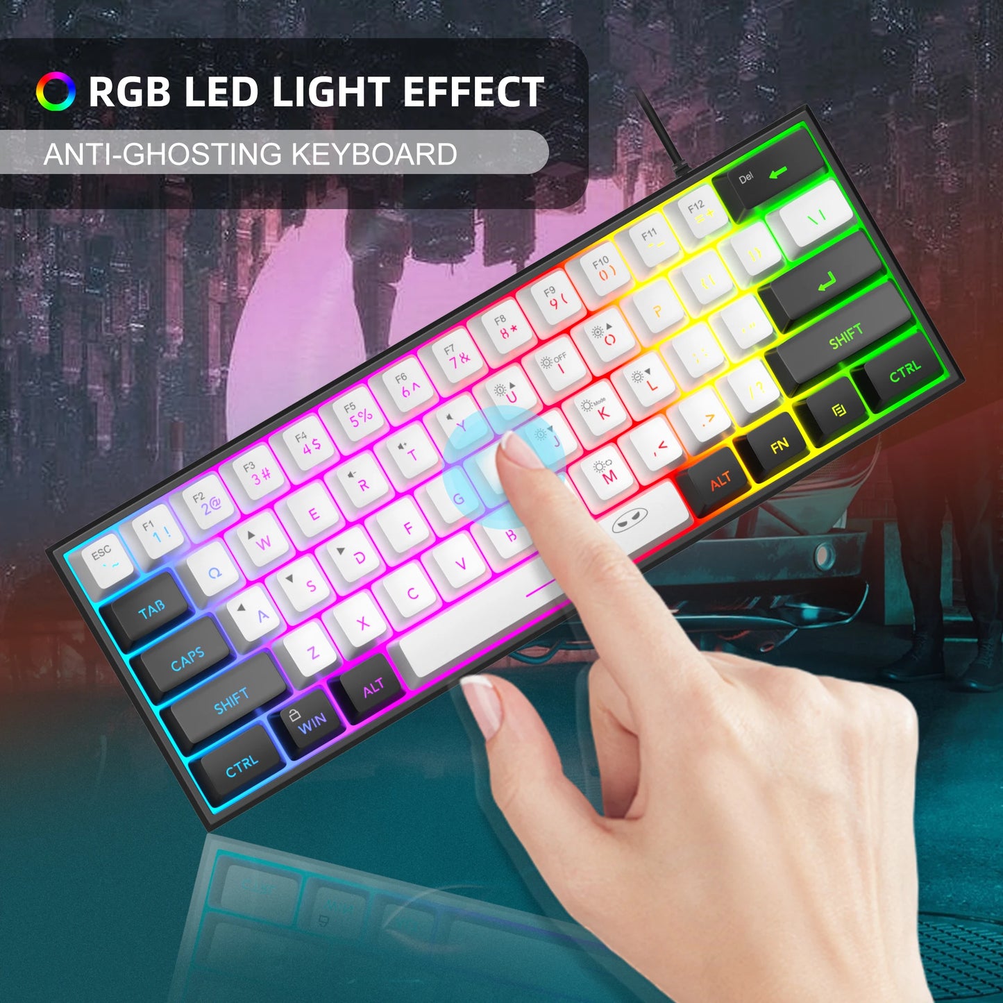 Purilite Select TS91 60% Compact RGB Backlit Wired Keyboard