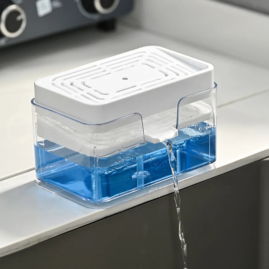 Purilite Select – 2-in-1 Hand Press Soap Dispenser with Sponge Holder