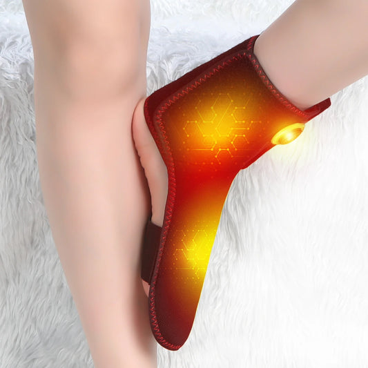 Heated Ankle Support Sports Ankle Sprain Stabilizer Relieves Ankle Pain 3 Heating Modes Foot Massager Great Gift for Elderly