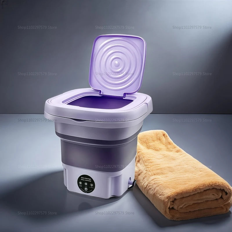 Purilite Select 8L Portable Foldable Mini Washing Machine with Spin Dryer