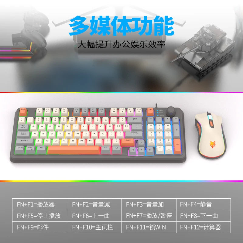 Purilite Select K820 USB Wired Keyboard & Mouse Combo
