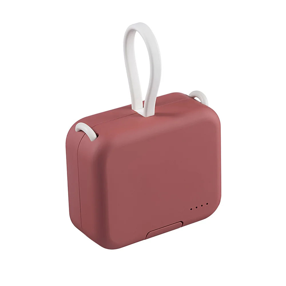 Purilite Select 4000mAh Mini Power Bank Portable Charger with Case Holder | Fast Charging External Battery with Built-in Cables - PuriLite