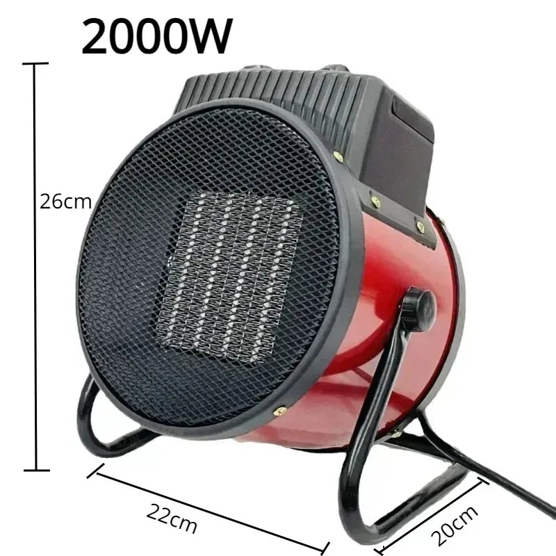 3000W Portable Industrial Electric Heater 220V Thermostat Air Warmer Radiator Room Fast Heat 3 Gear Adjust Overheat Protection