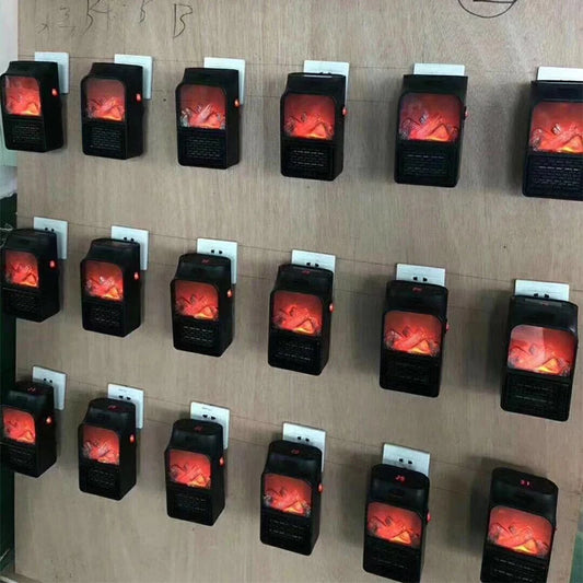 Flame Fireplace Heater Room Portable Electric Heater Plug in Wall Stove Mini Household Radiator Remote Warmer Machine For Winter