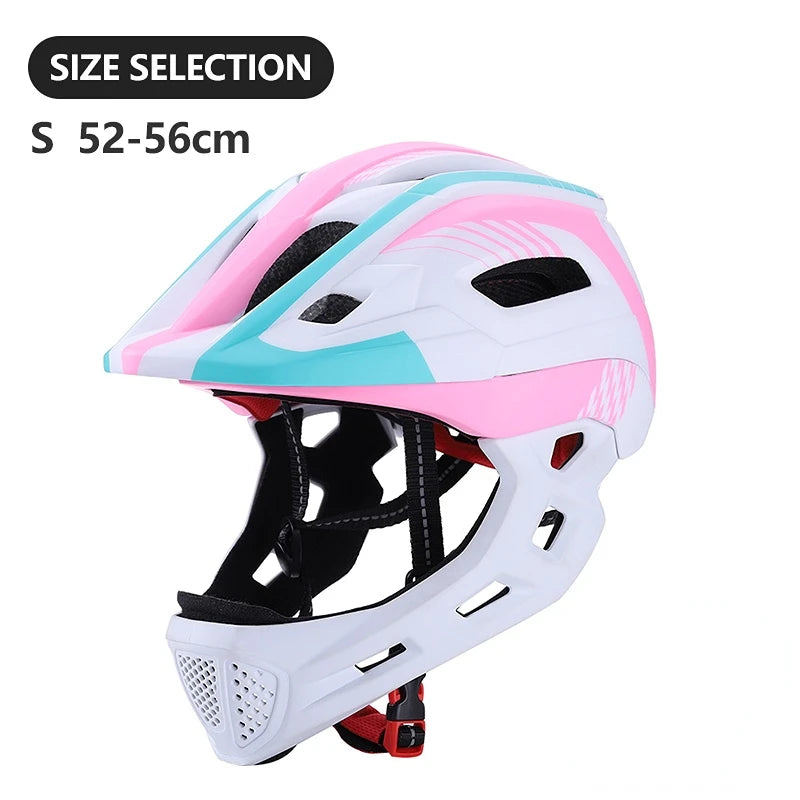 🛡️ Kids Full-Face Detachable Safety Helmet with Rear Light