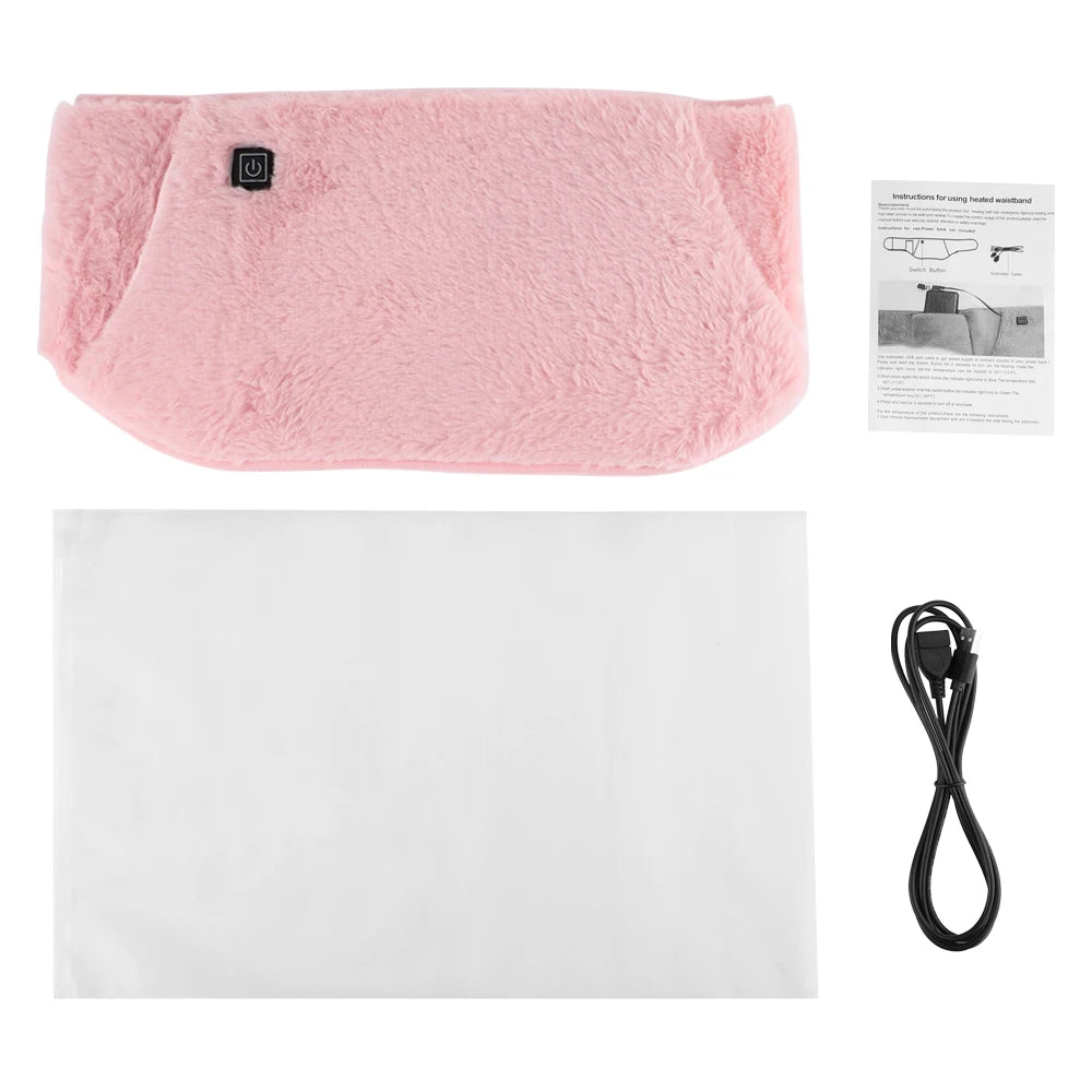 Calentador de manos con cinturón calefactor eléctrico USB, calentador de invierno, terapia de compresión caliente, cintura Abdominal, Lumbar, Menstrual, almohadilla calentadora de útero