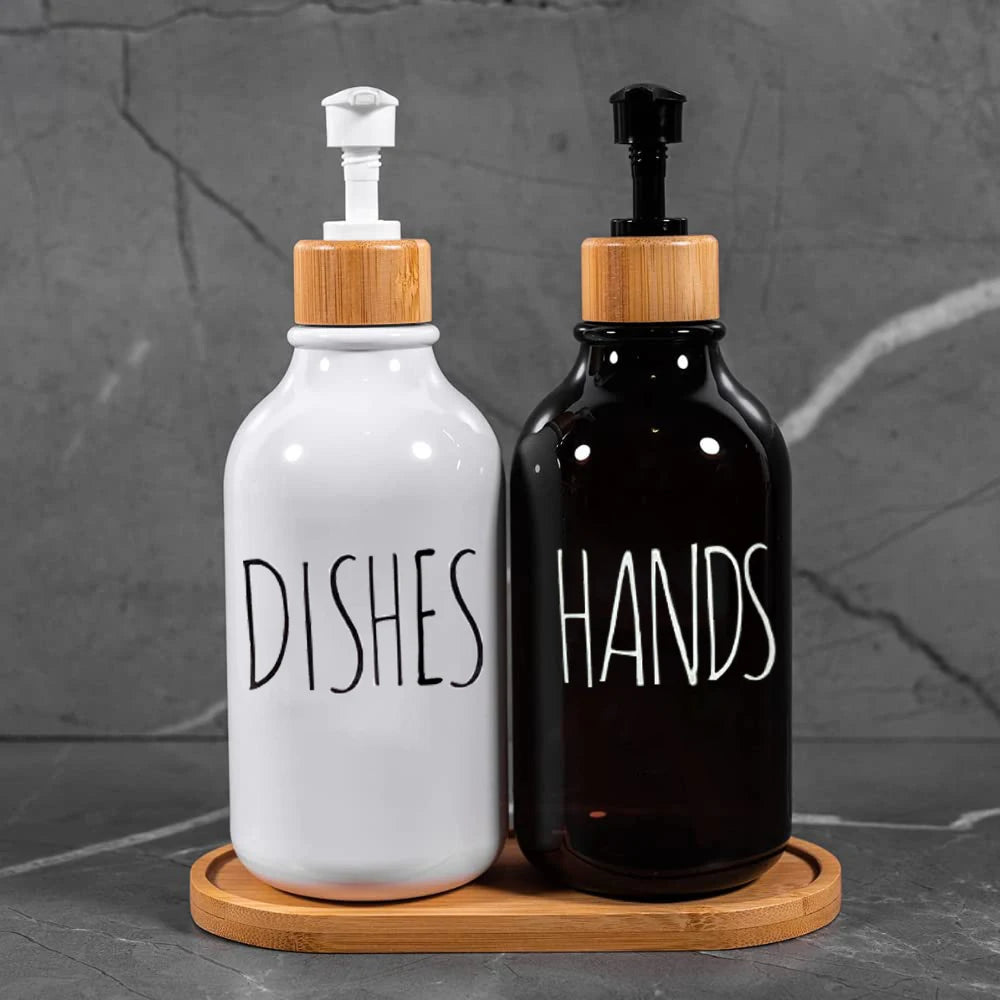 Purilite Select – 500ml Amber Plastic Soap Dispenser with Pump