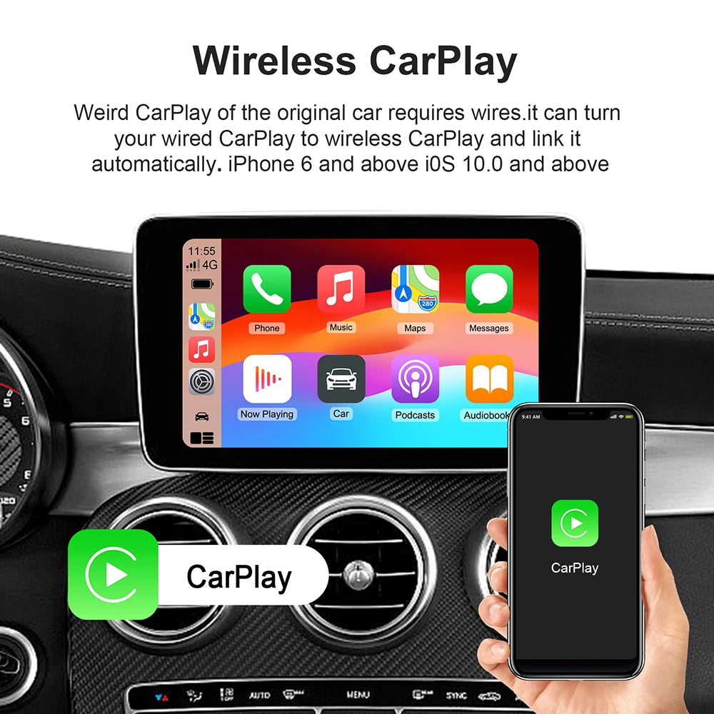 Android 13 TV Box Smart CarPlay Ai Box Wifi Wireless Android Auto Built-in Play Store For YouTube Netflix OEM CarPlay Cars