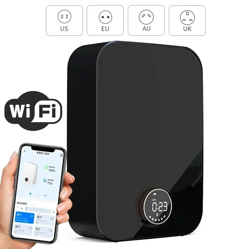 Waterless Essential Oil Diffuser Professional Fragrance Nebulizing Diffusion System LED Screen Scent Air Machine For Home