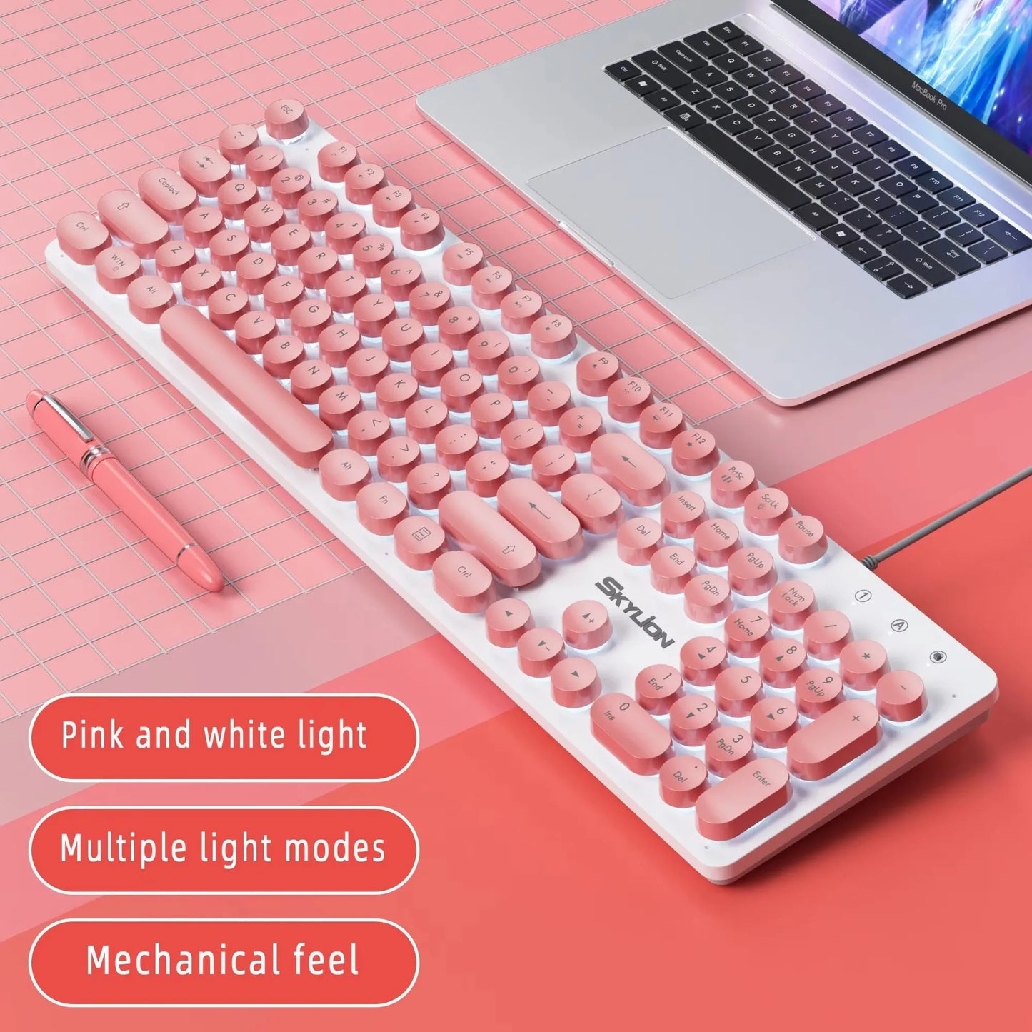 Purilite Select H300 104-Key Wired Membrane Keyboard