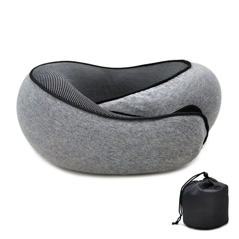 Purilite Select Memory Foam Travel Neck Pillow – U-Shaped Snail Style Portable Sleep Support Pillow