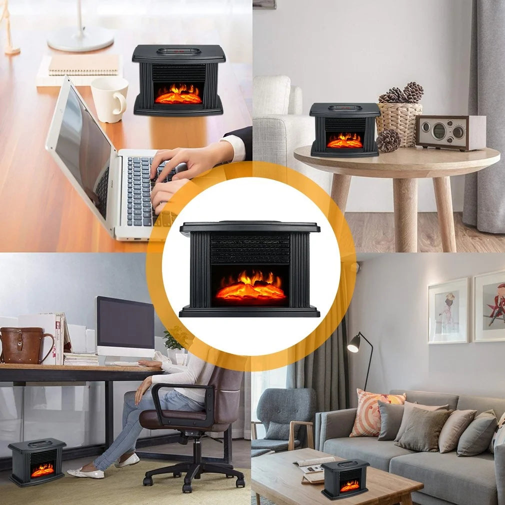 Purilite Select 1000W Portable Electric Fireplace Heater – Realistic Flame Effect with Remote Control | Indoor Space Warmer