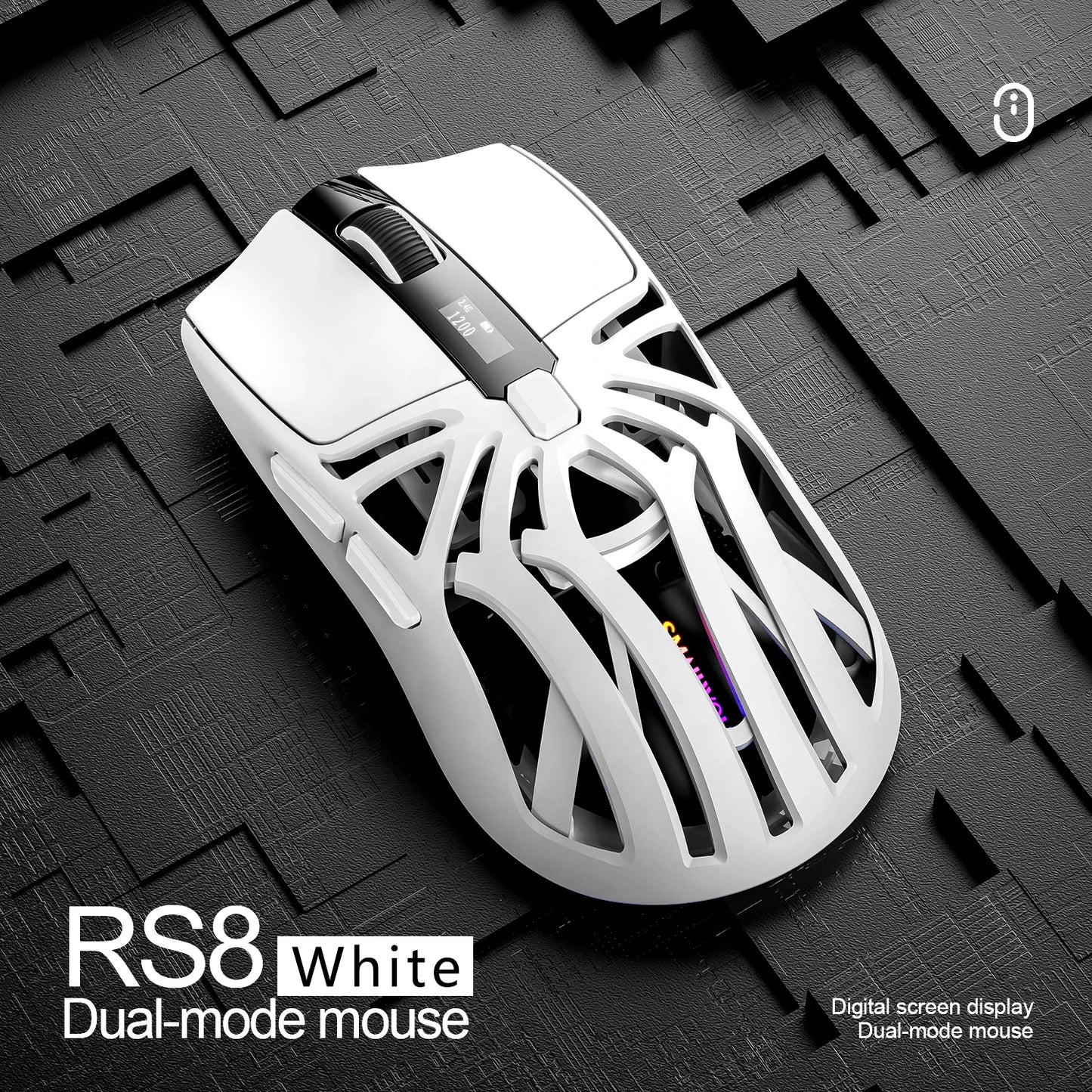 Purilite Select RS8 Tri-Mode Wireless Gaming Mouse