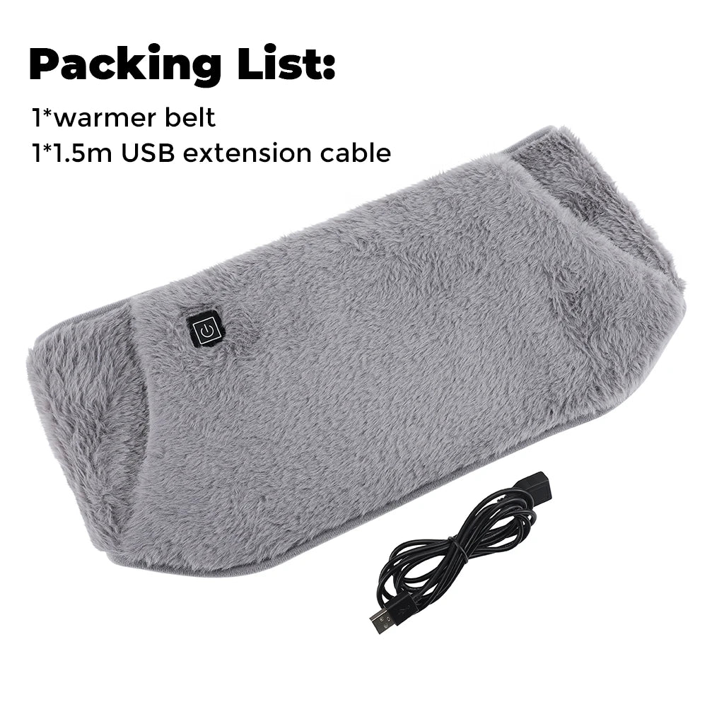 Calentador de manos con cinturón calefactor eléctrico USB, calentador de invierno, terapia de compresión caliente, cintura Abdominal, Lumbar, Menstrual, almohadilla calentadora de útero
