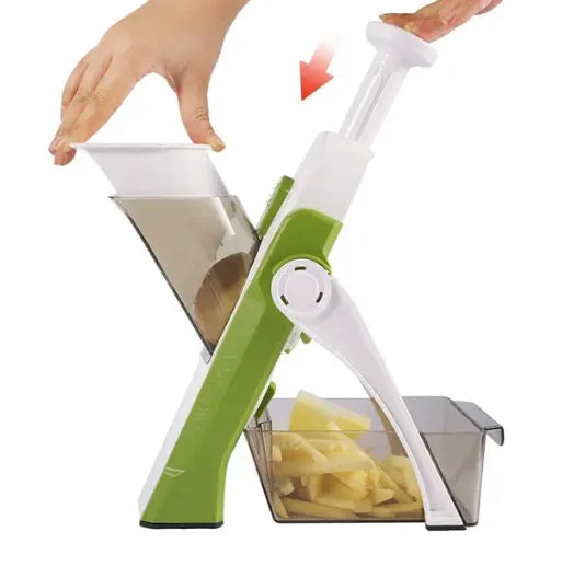 Purilite Select Multifunctional Vegetable Cutting Machine 5-in-1 Manual Food Chopper Slicer Dicer for Kitchen - PuriLite