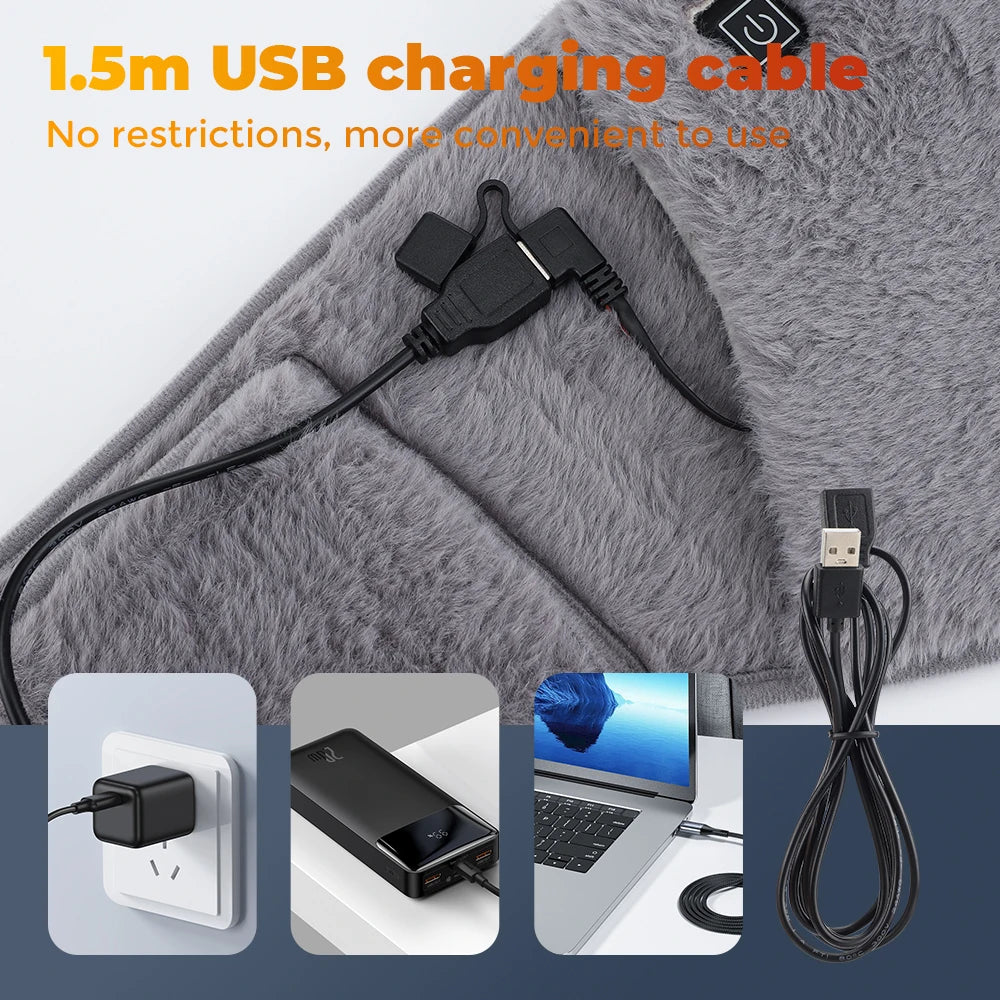 Calentador de manos con cinturón calefactor eléctrico USB, calentador de invierno, terapia de compresión caliente, cintura Abdominal, Lumbar, Menstrual, almohadilla calentadora de útero