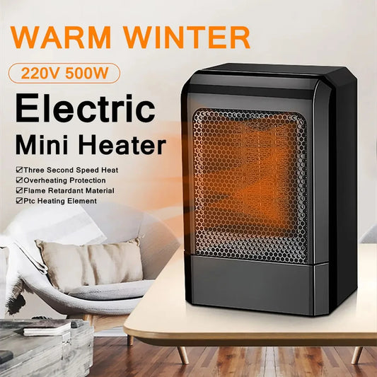 Purilite Select 500W Portable Mini Fan Space Heater – Compact, Quiet, and Efficient Heating for Home & Office Use