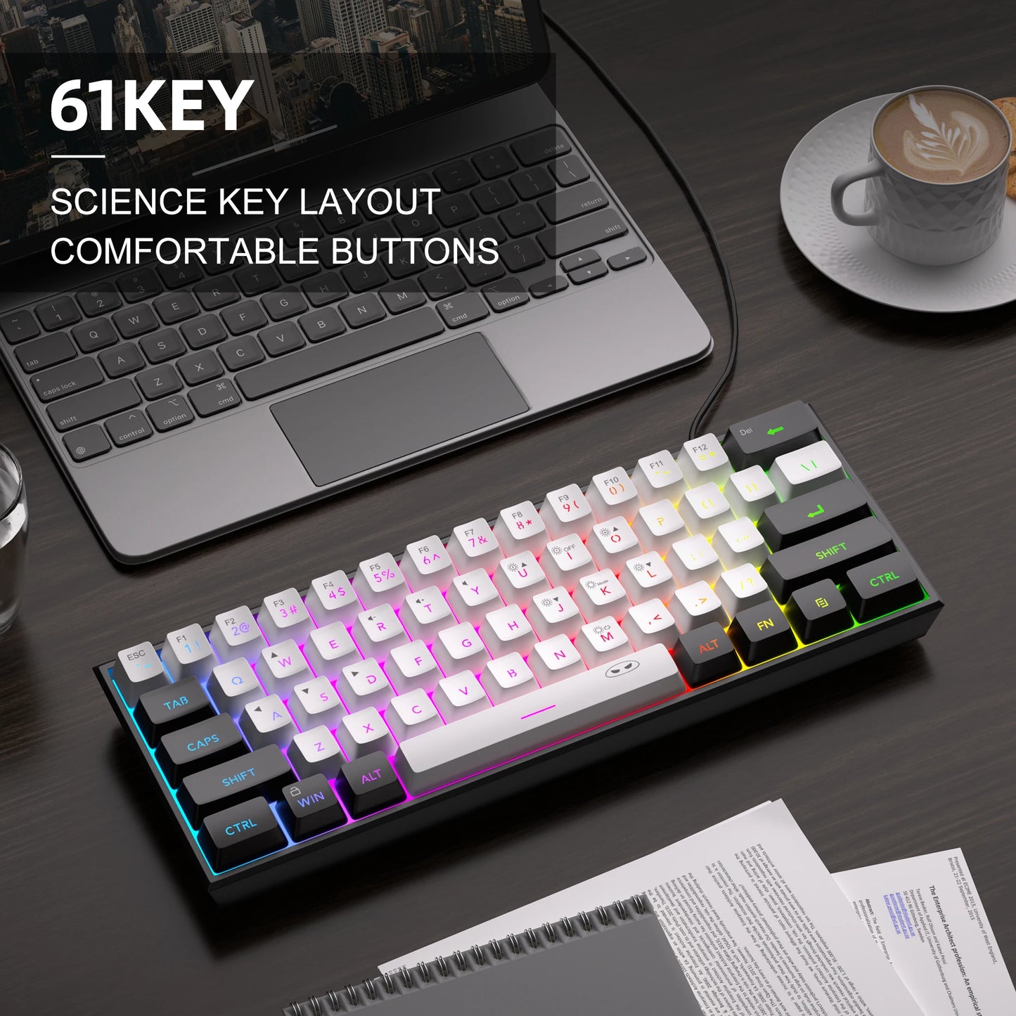 Purilite Select TS91 60% Compact RGB Backlit Wired Keyboard