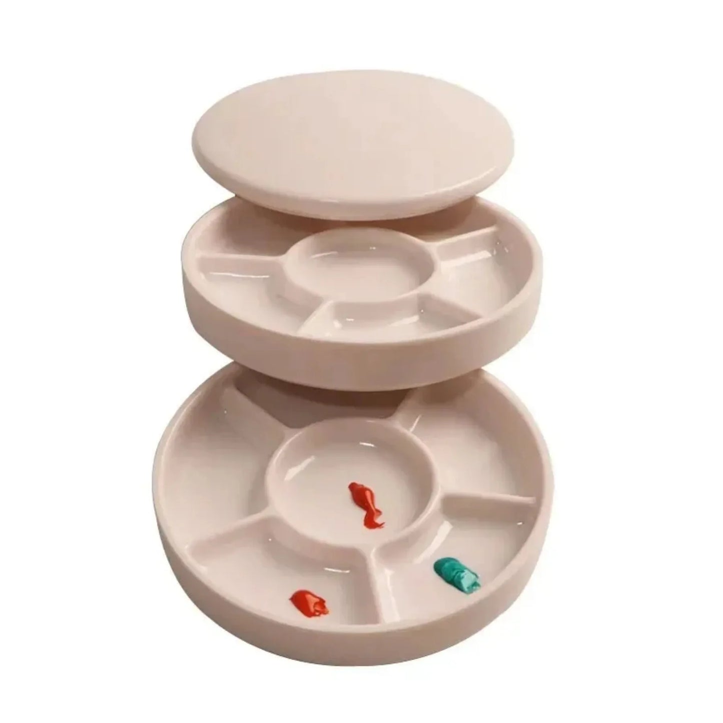 Purilite Select Imitation Porcelain Round Paint Palette with Lid