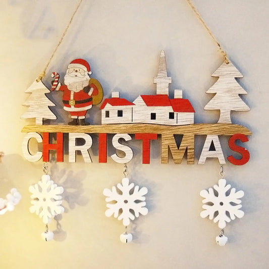 Purilite Select Wooden Christmas Door Hanging Ornament – Festive Wall & Door Décor for Merry Christmas and Happy New Year