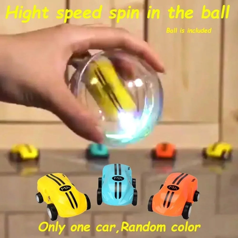 Purilite Select Small Pocket 360° Rotation Stunt Racing Car Mini High-Speed Kids Toy with Lights