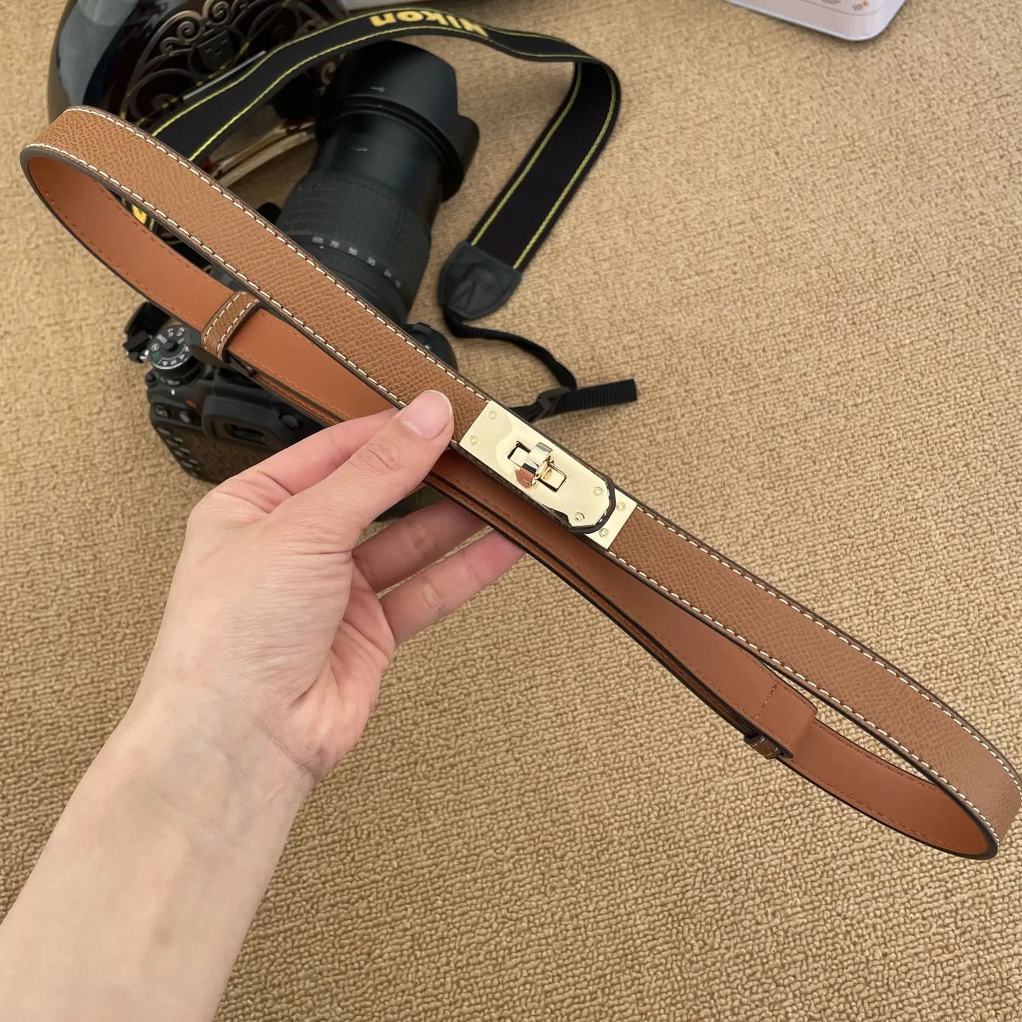 Purilite Select Adjustable Slim Leather Belt for Women