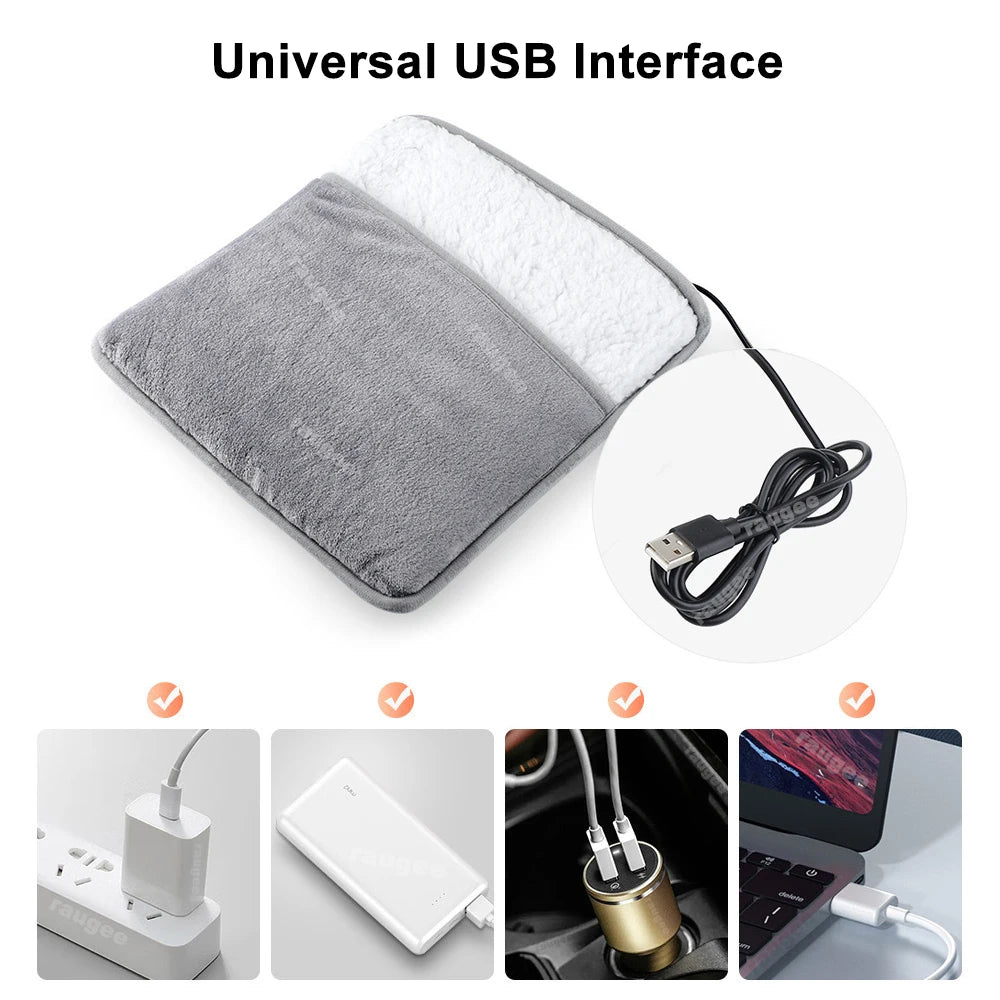 Purilite Select USB Foot Warmer – Soft Thermal Foot Heating Pad for Home & Office Comfort