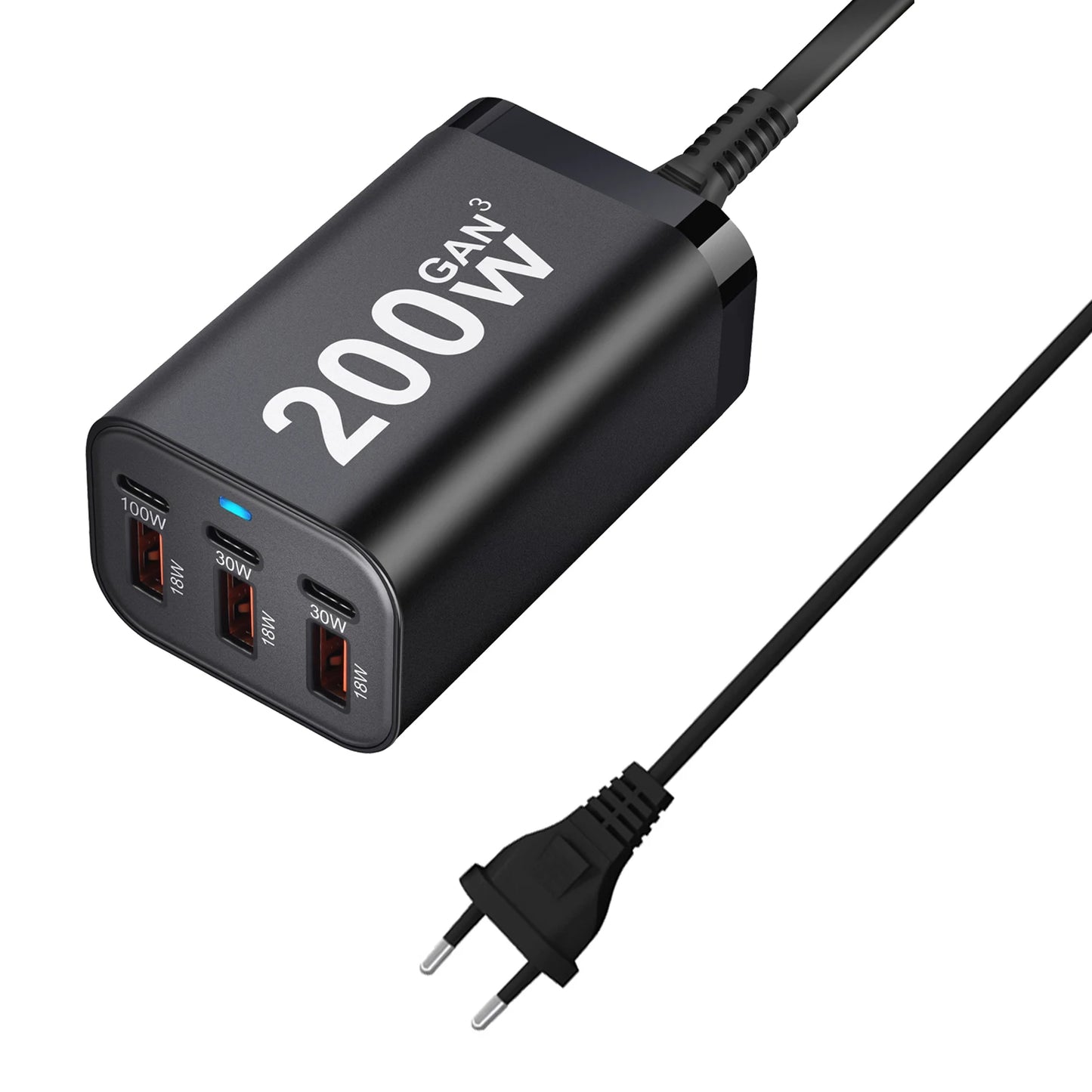 Purilite Select 200W 6-Port GaN USB-C Fast Charger