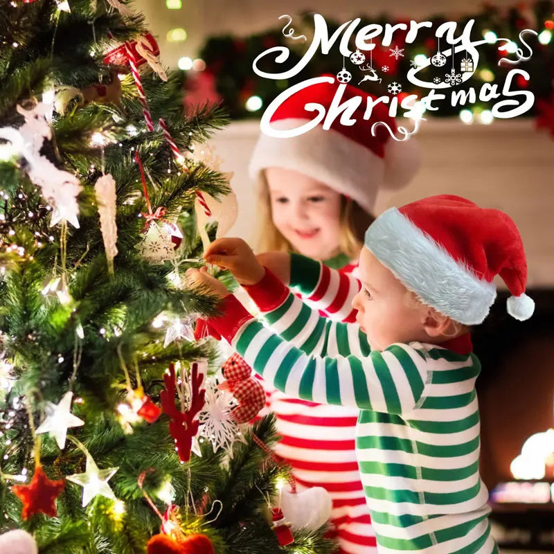 Purilite Select Christmas Santa Hat – Long Plush Red & White Holiday Hat for Adults & Kids | 2025 New Year Festive Party Accessory