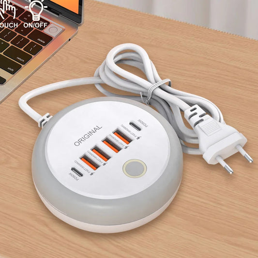50W Power Strip Multi Port USB C Socket Type C Fast Charging Wall Charger USB Adapter For iPhone12 13 Quick Mobile Phone Charger - PuriLite