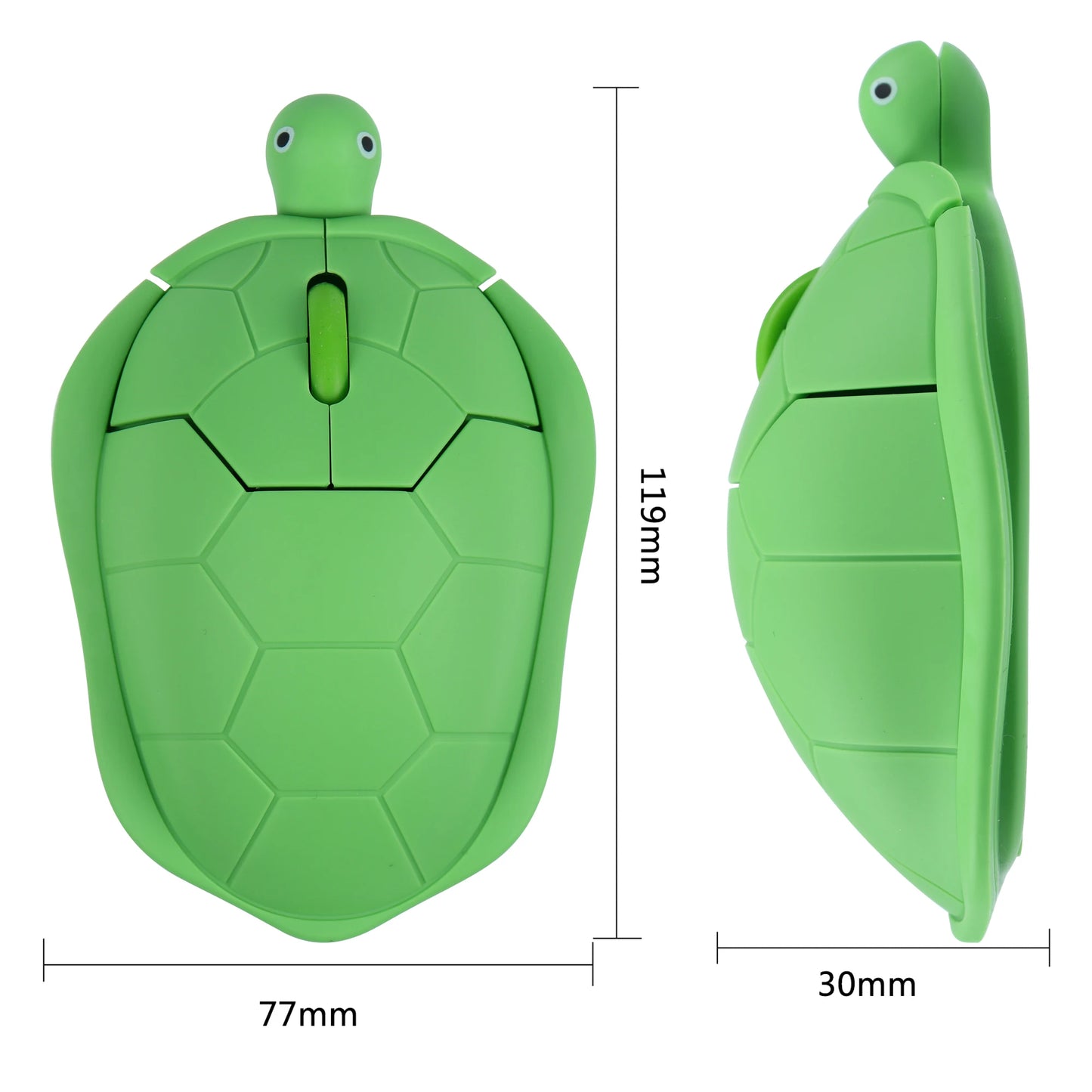 Purilite Select Wireless 2.4G Turtle Mouse – Cute Creative Portable Anti-Slip Optical Mouse for Kids & Office Use | 1600 DPI Plug & Play