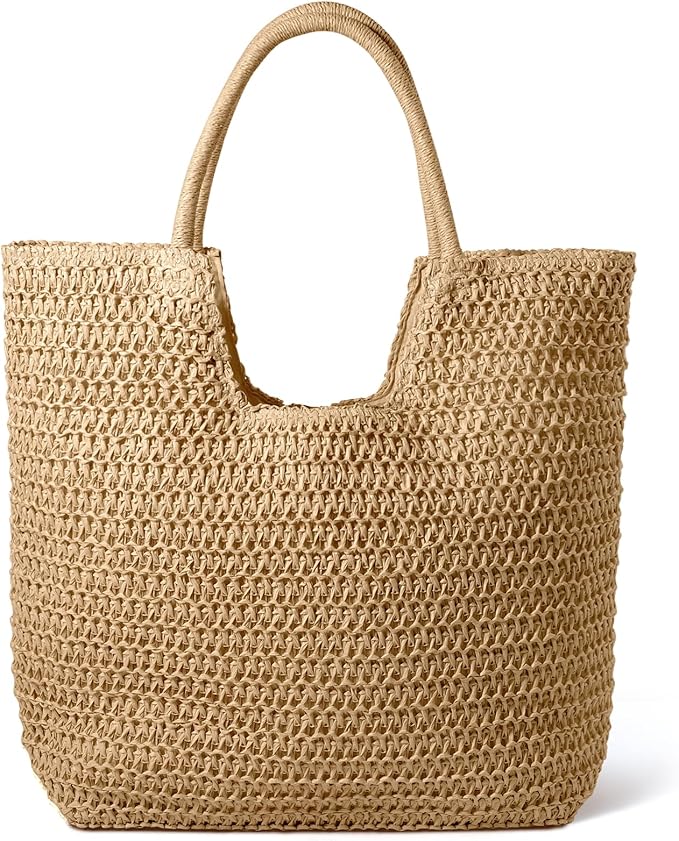Hommtina Straw Bag Womens Straw Beach Bag Crossbody Shoulder Bags Vacation Purse Straw Purse for Summer