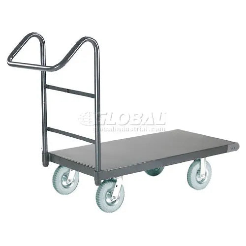Global Industrial™ Steel Deck Truck 48x30 1200 Lb. Cap. 8" Pneumatic Casters - Ergo Handle